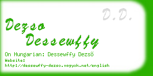 dezso dessewffy business card